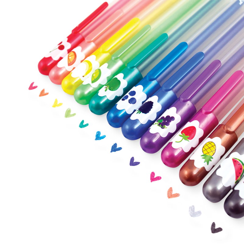 Yummy Yummy Scented Glitter Pens- Set of 12