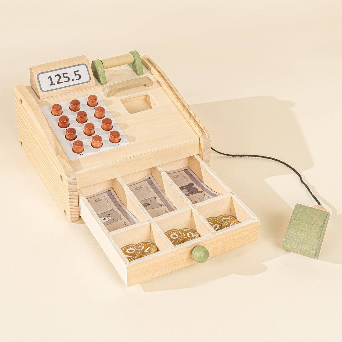 Wooden Pastel Cash Register