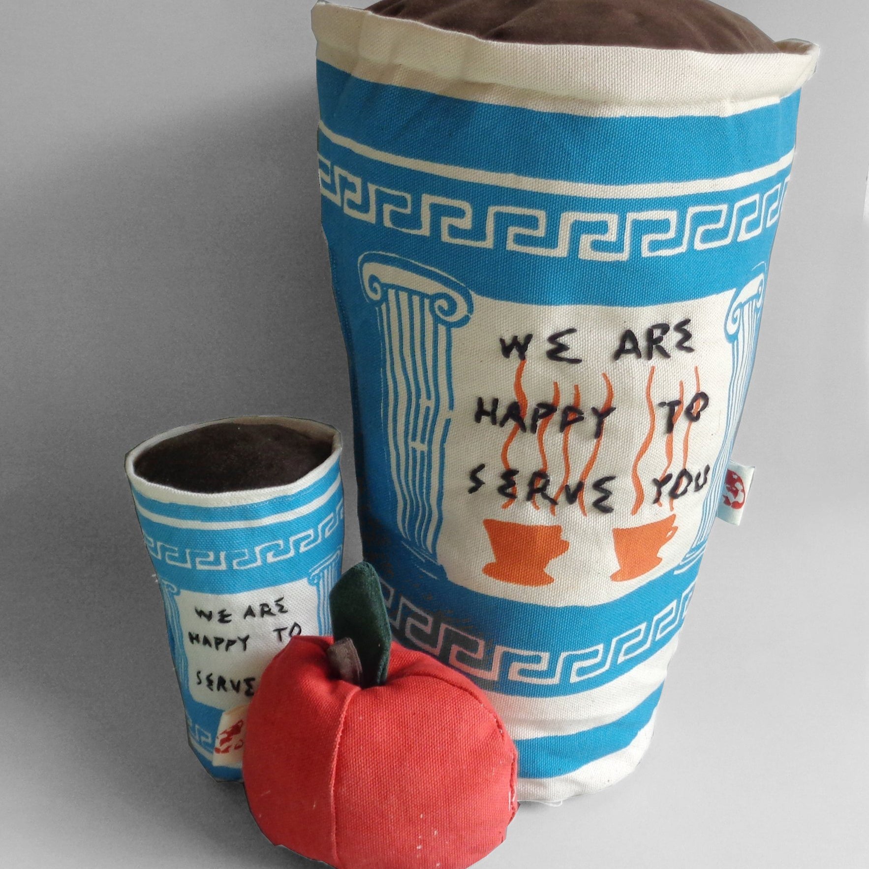 NEW Greek Coffee Cup Pillow