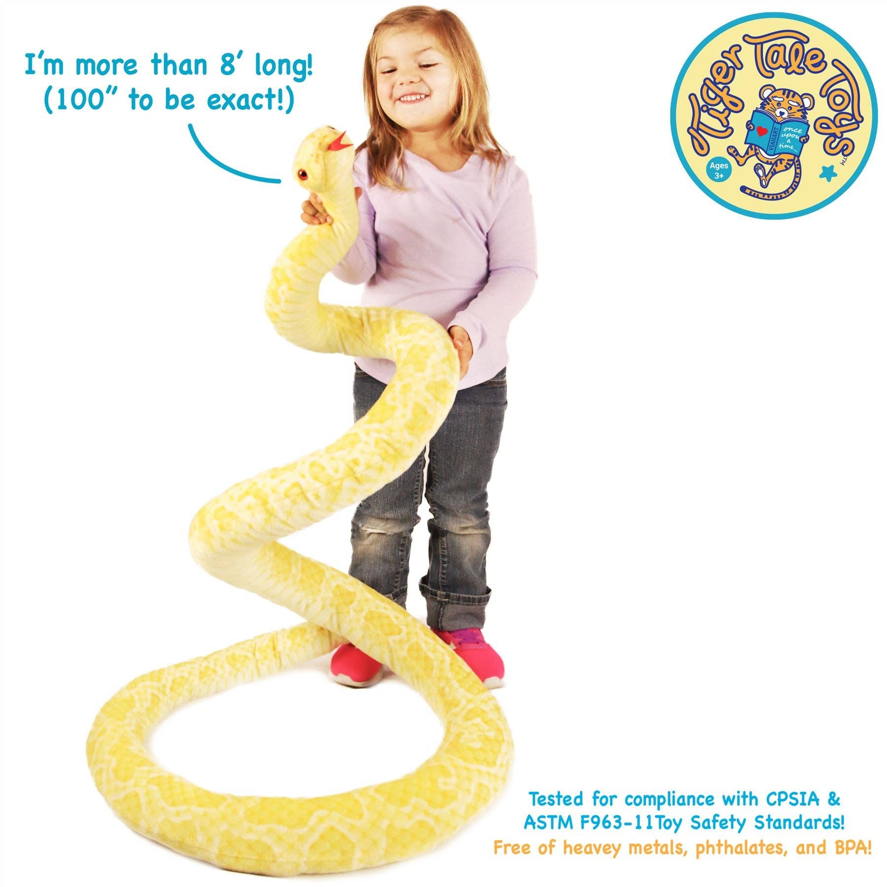 Alba The Albino Burmese Python Doll 10 feet long