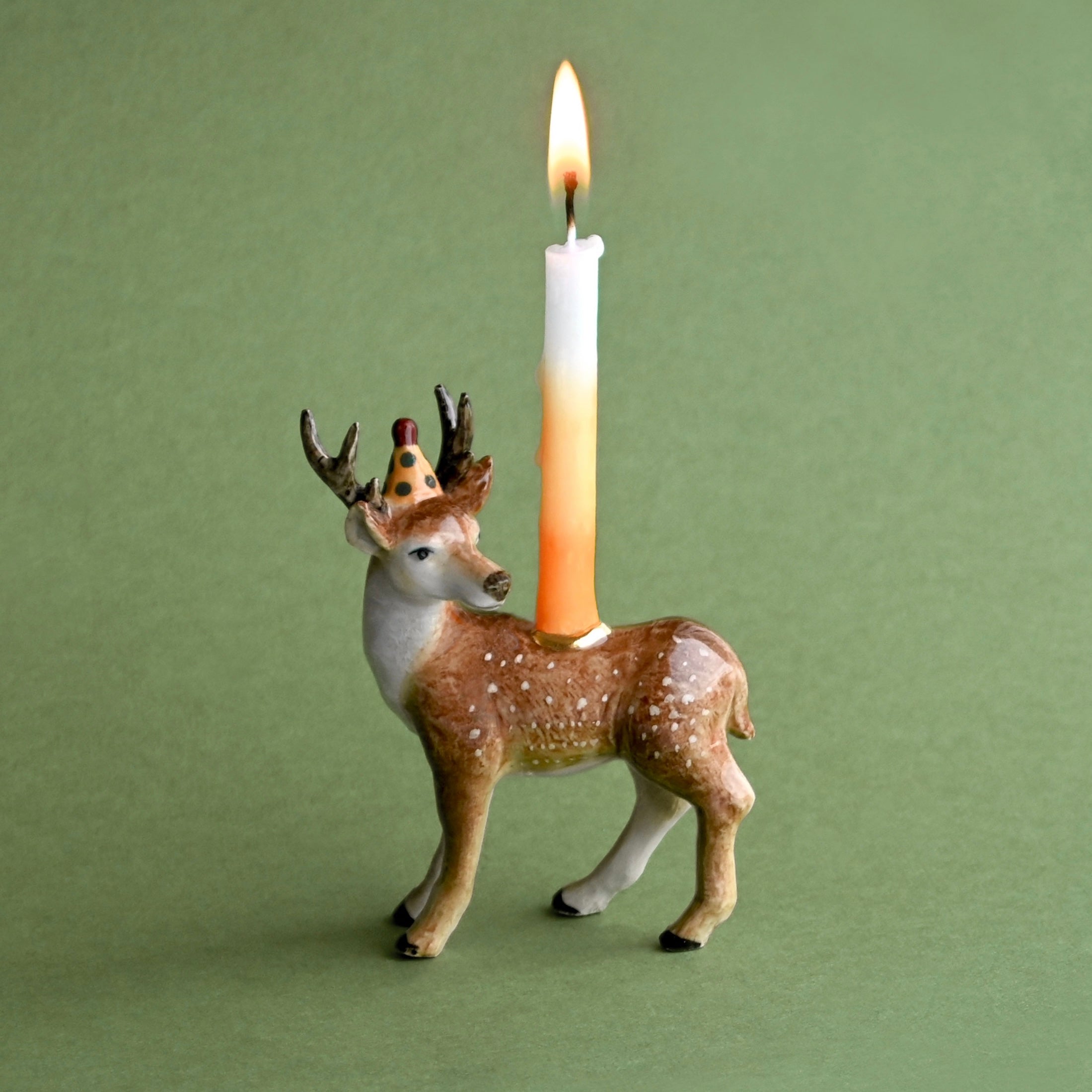 Limited Ceramic Party Animals Candle Holder- Stag Deer