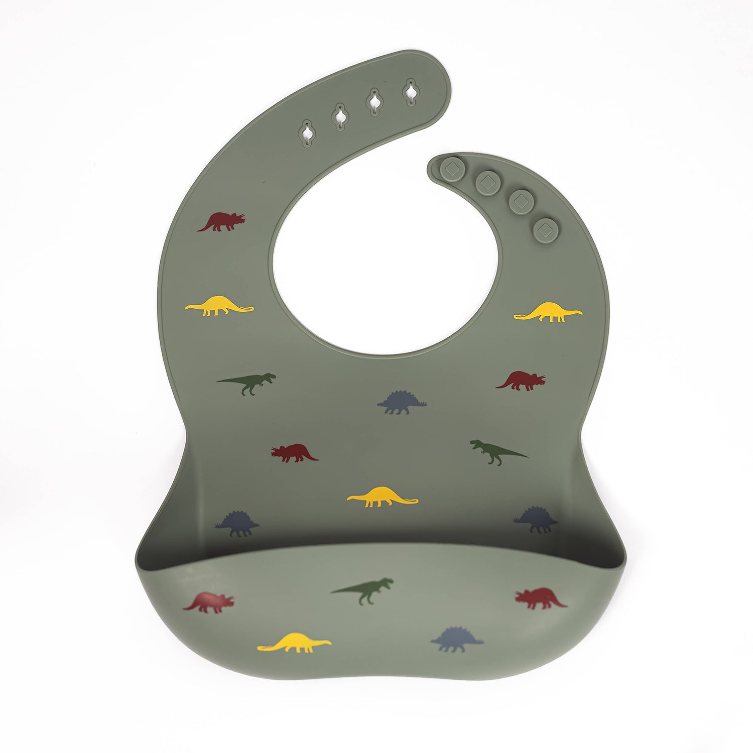 Silicone Baby Bib- Dino