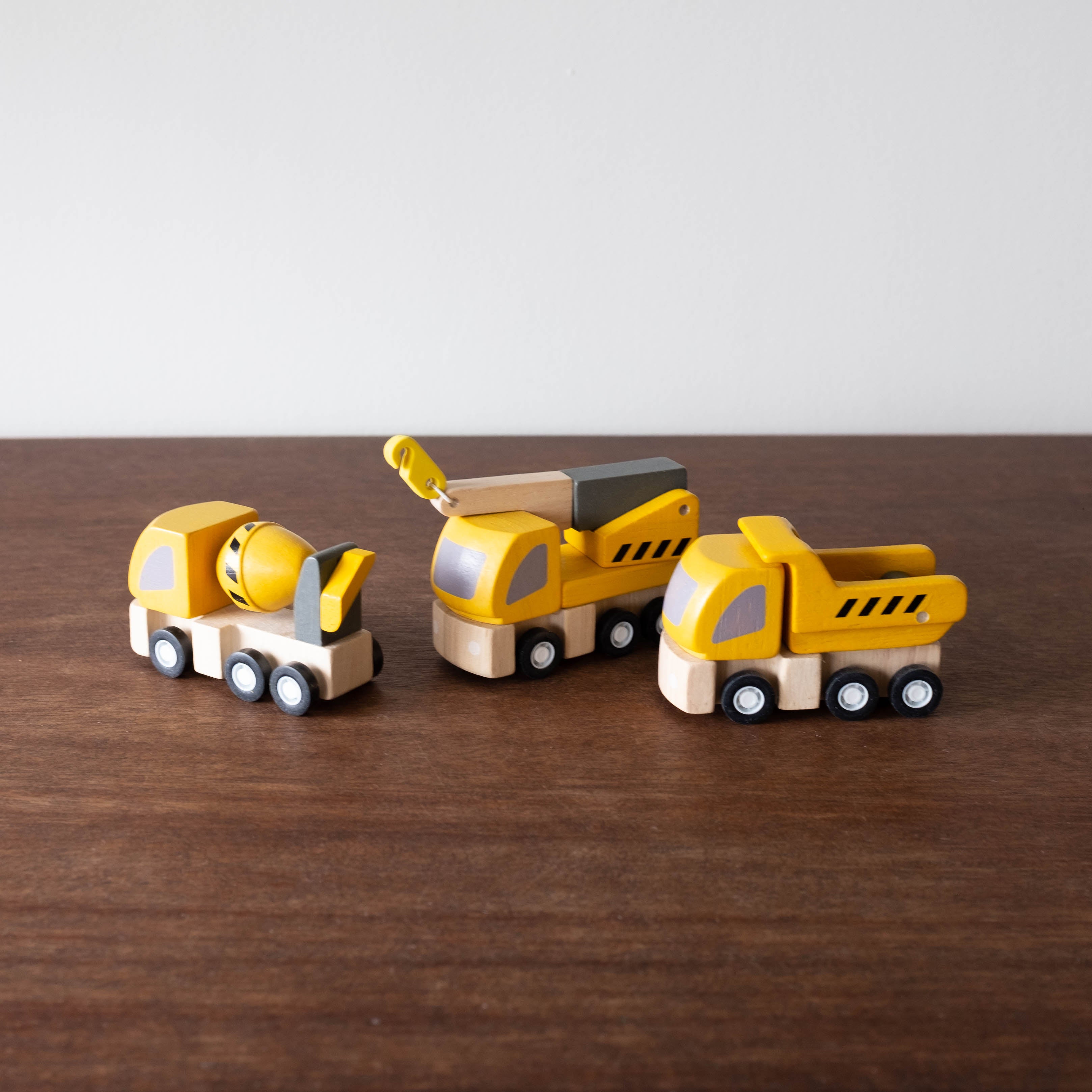 Wooden Highway Maintenance Vehicles Set