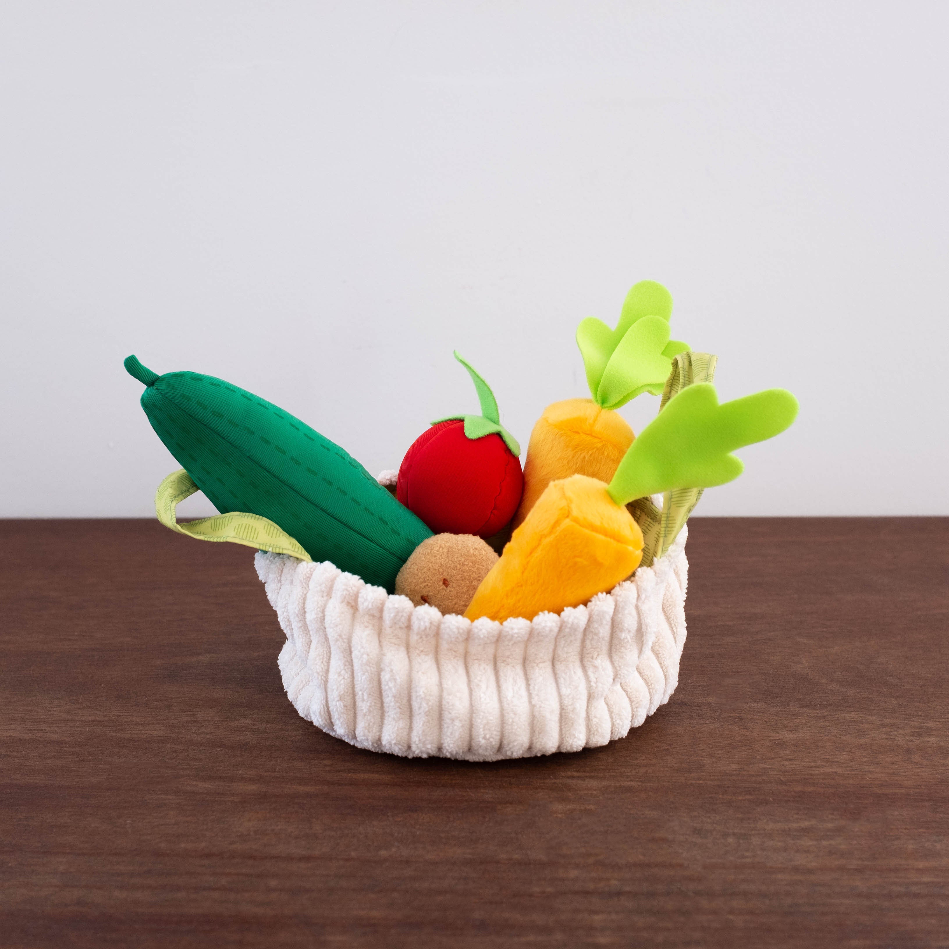 Plush Vegetable Basket Set