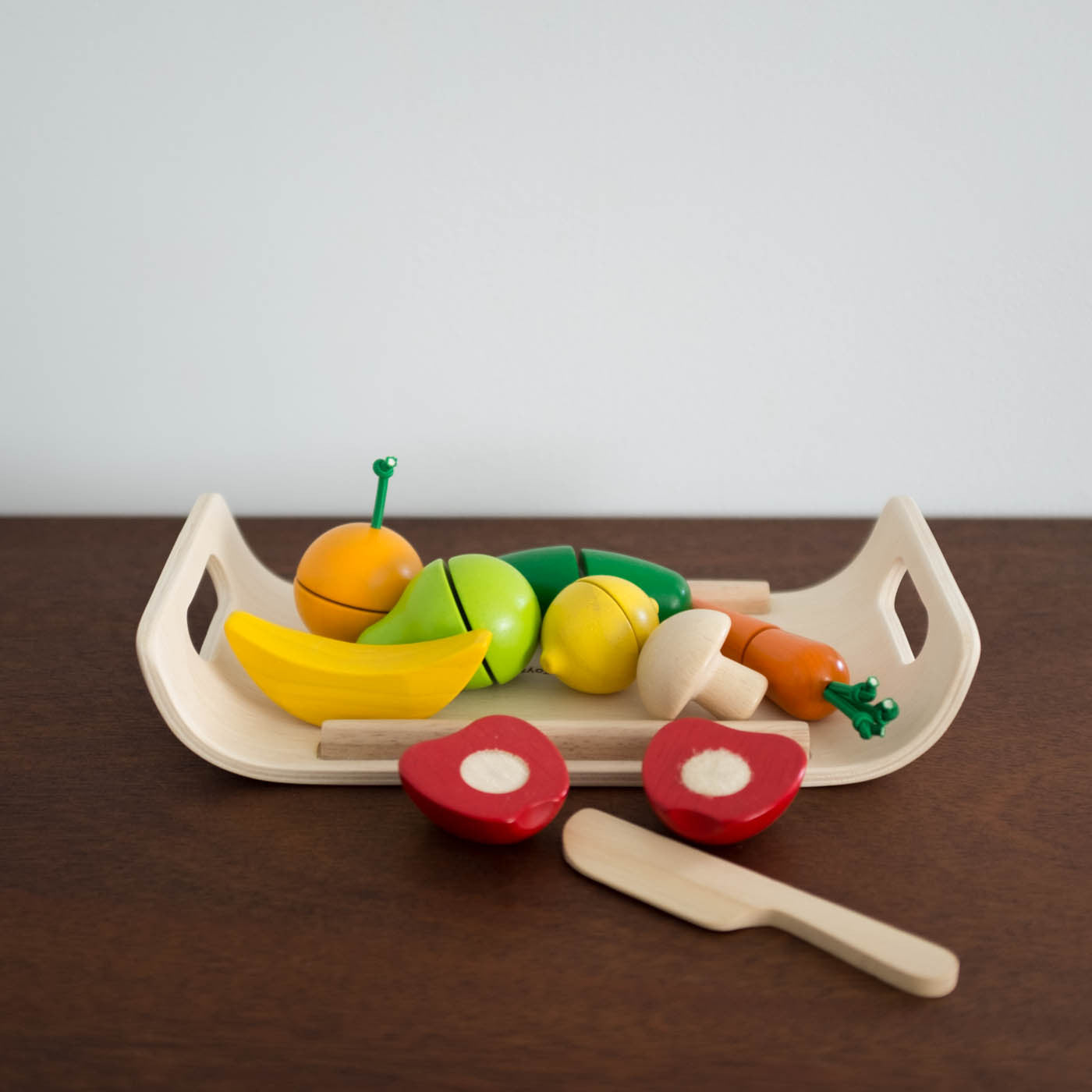 Wooden Cut up Fruits and Veggies Set