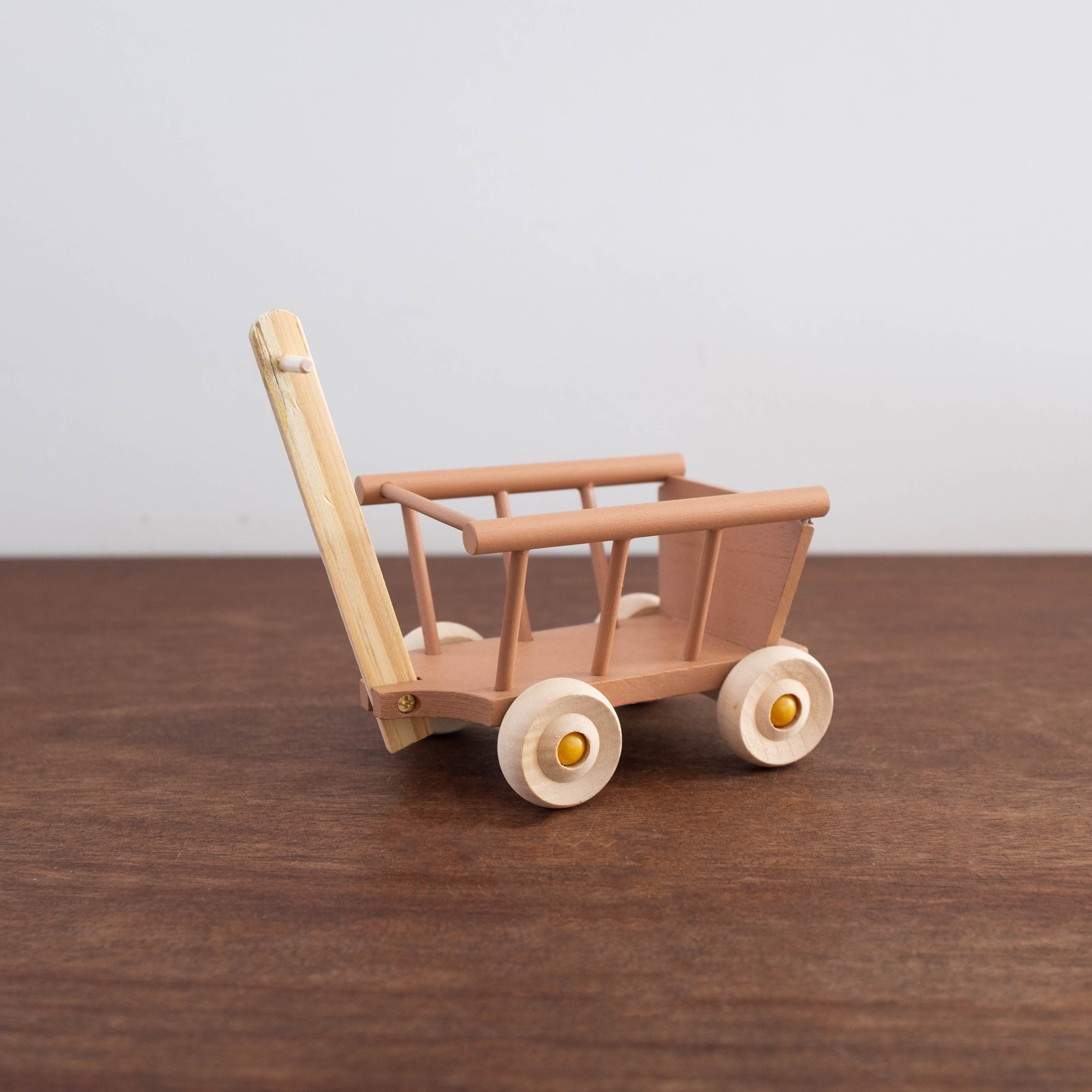 Wooden Wagon Toy- Dusty Rose