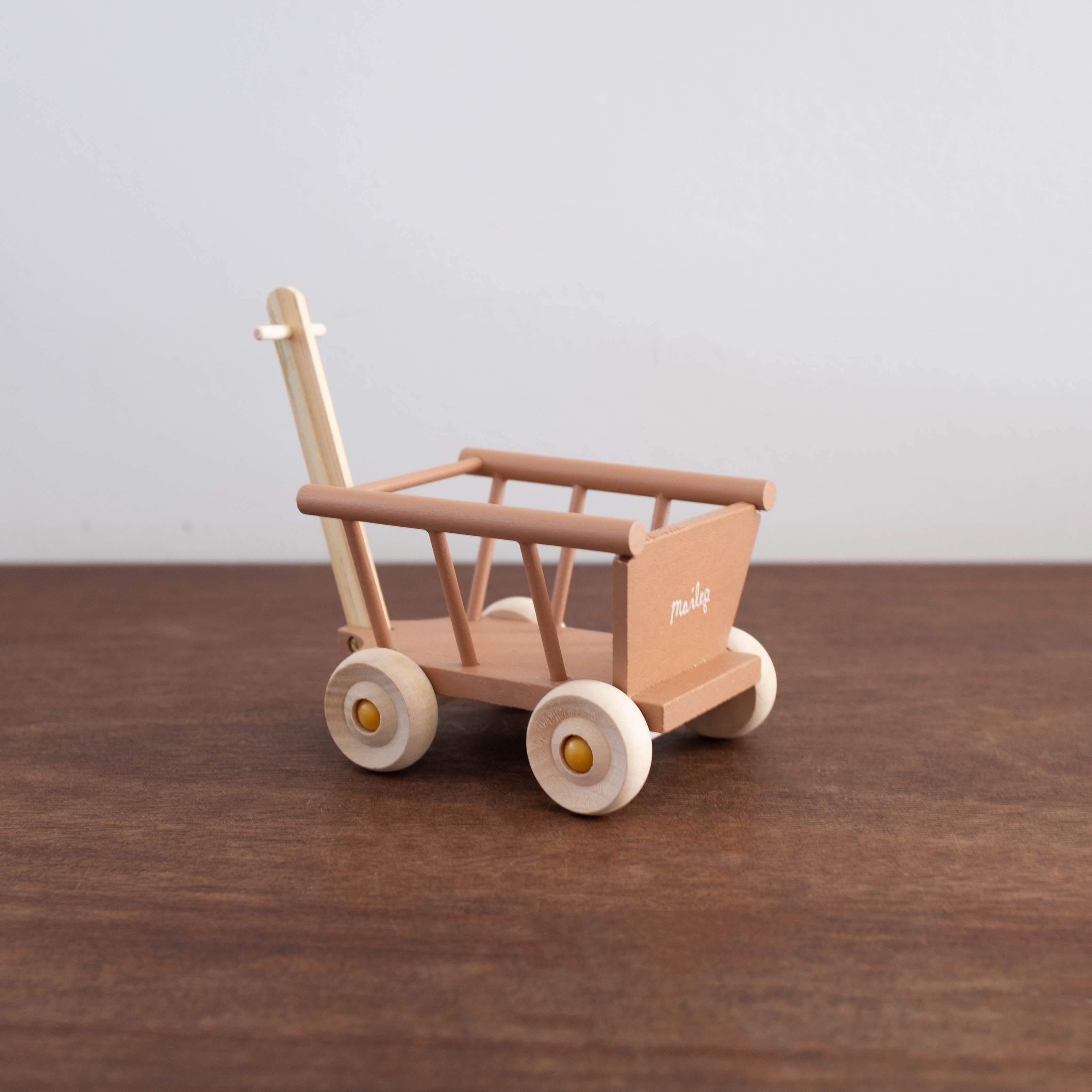 Wooden Wagon Toy- Dusty Rose