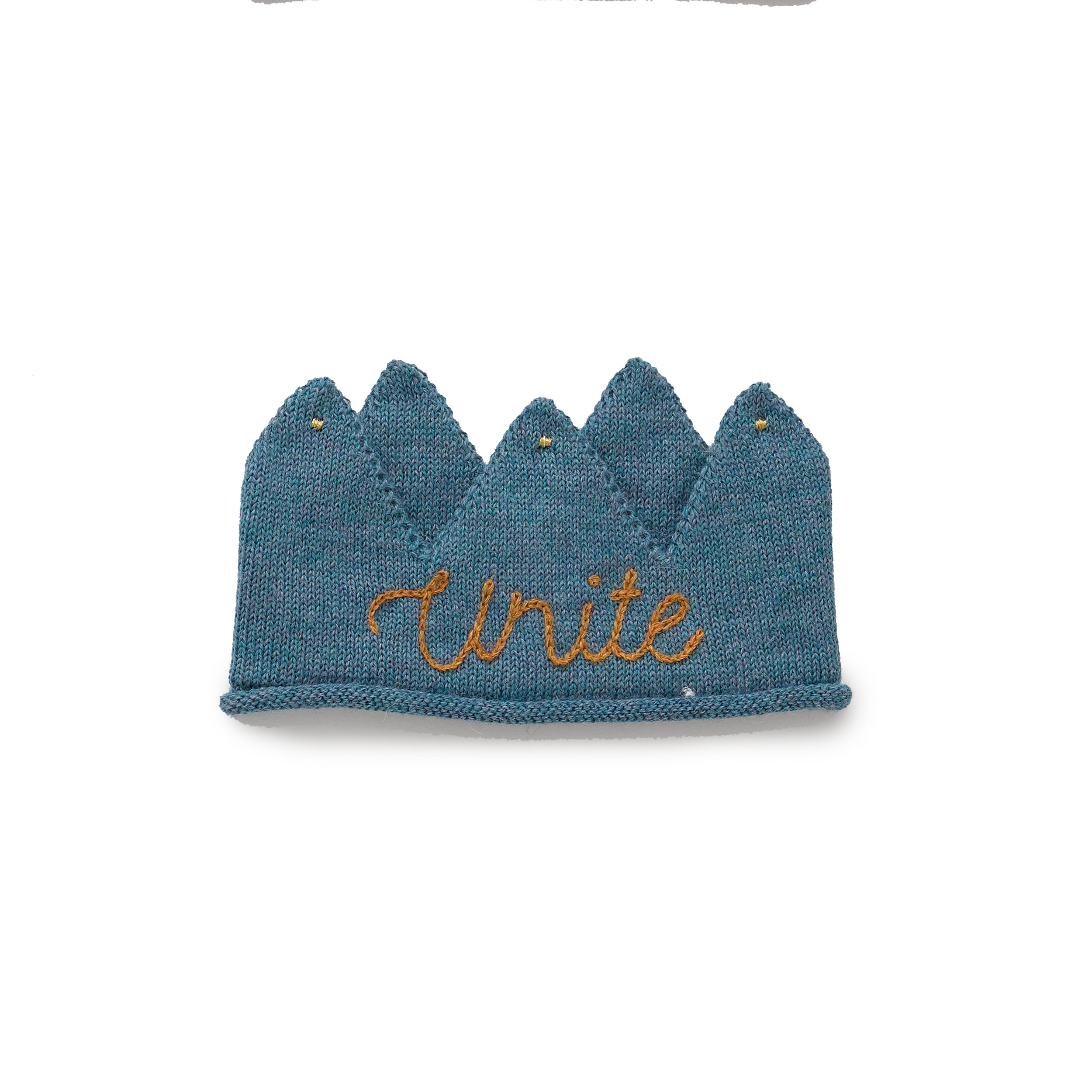 Alpaca Wool Unite Knit Crown- Teal Blue