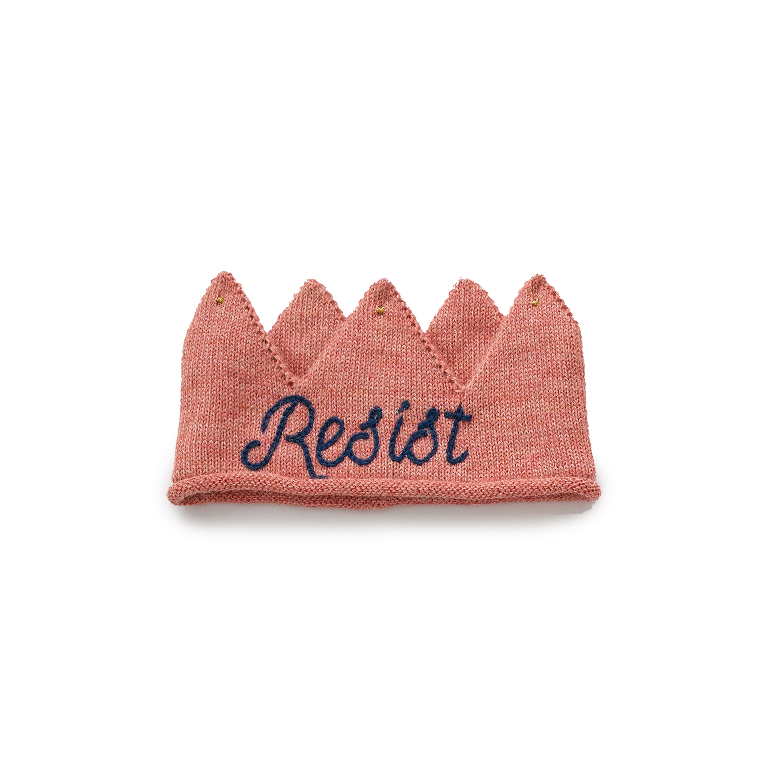 Alpaca Wool Resist Knit Crown- Coral Pink