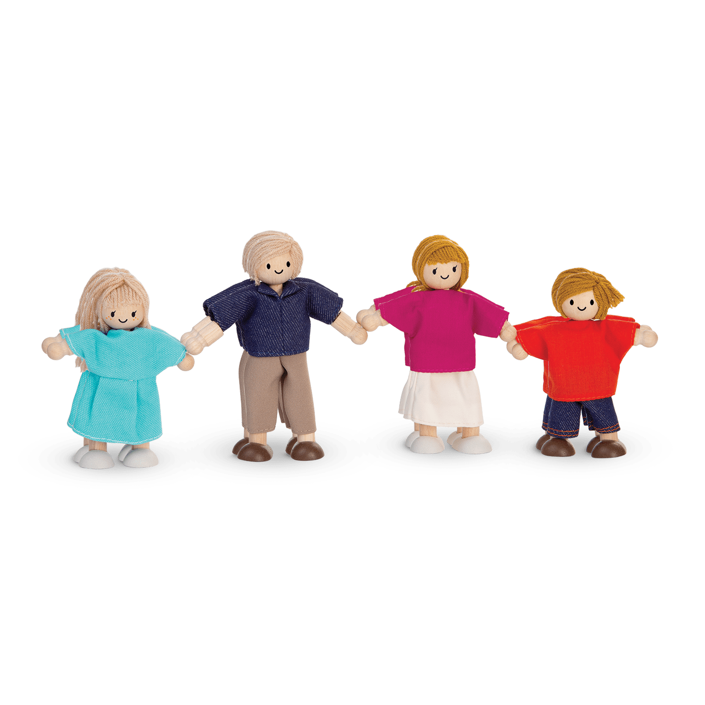 Wooden Doll Family Set- Caucasian