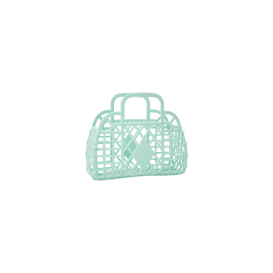 Retro Jelly Basket Bag- Tiny MINT