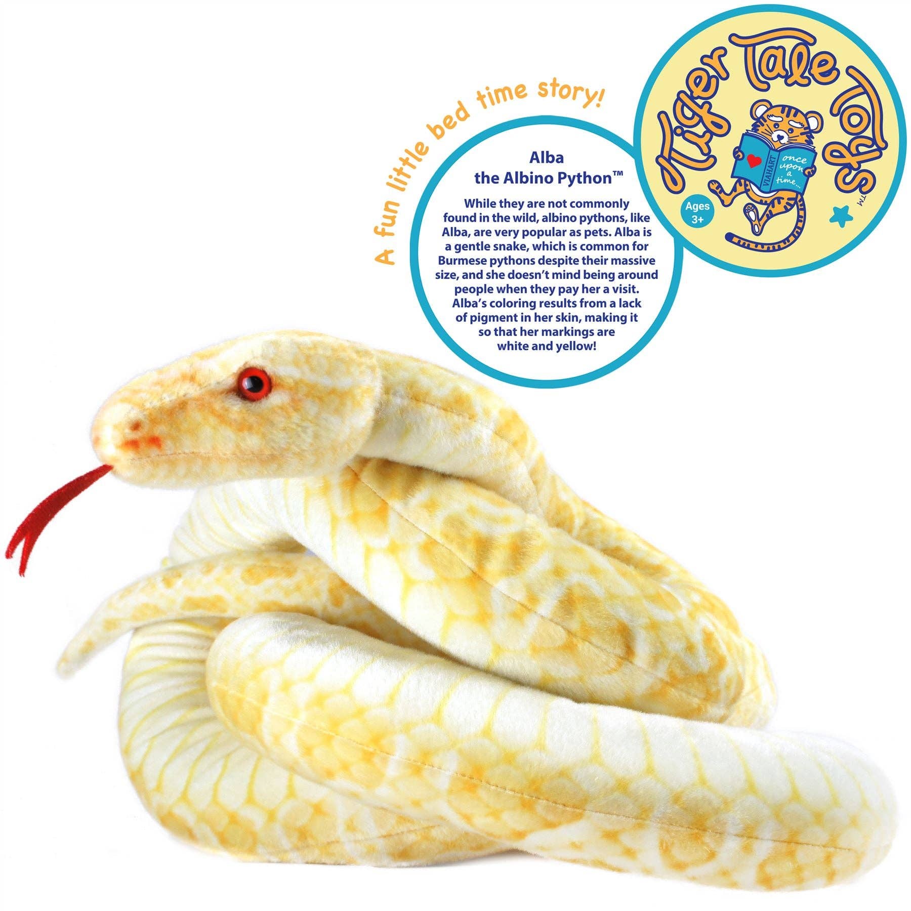 Alba The Albino Burmese Python Doll 10 feet long