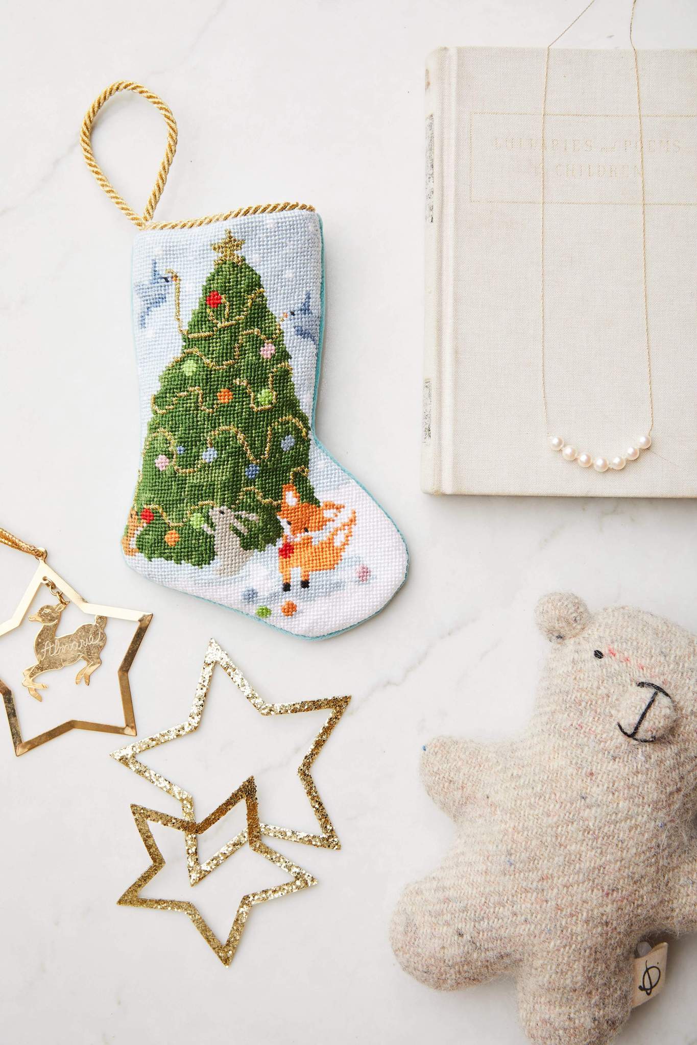 Bauble Holiday Stocking- Woodland Creatures