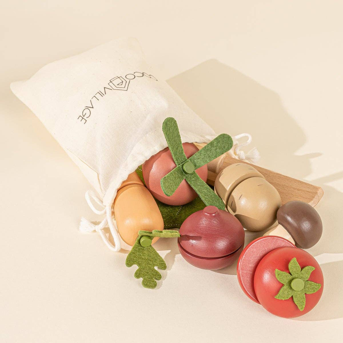 Wooden Vegetable Play Set