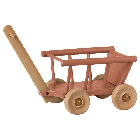 Wooden Wagon Toy- Dusty Rose