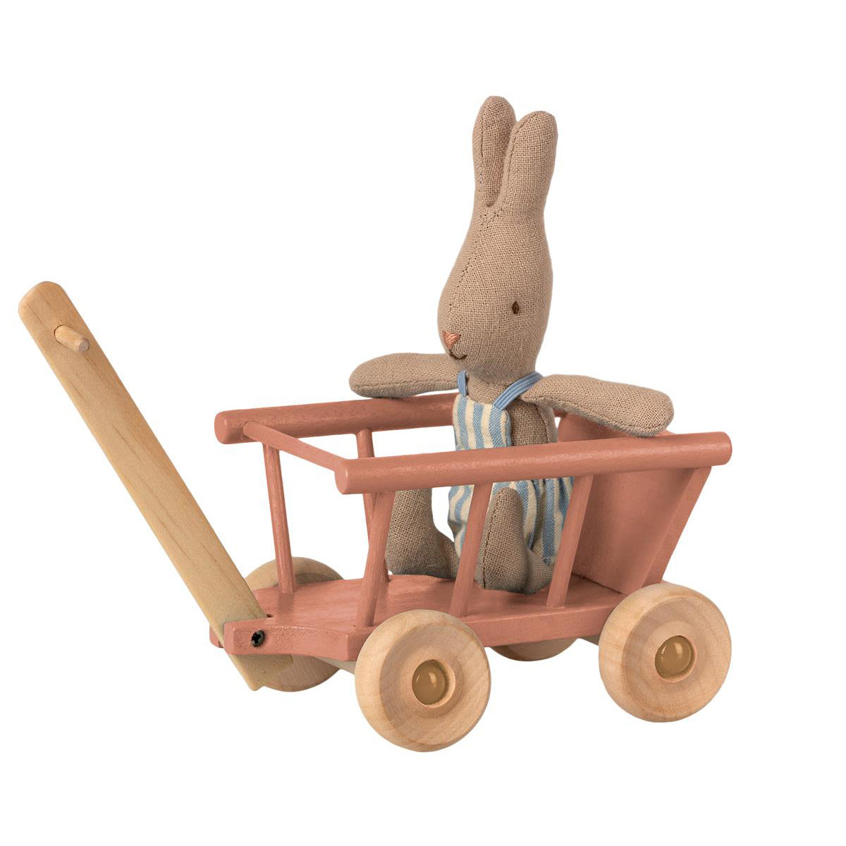 Wooden Wagon Toy- Dusty Rose