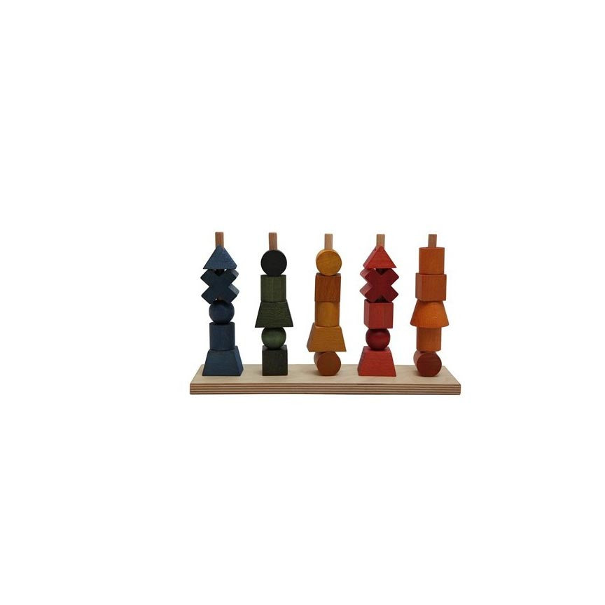 NEW Wooden Story Montessori Rainbow Stacking Toy